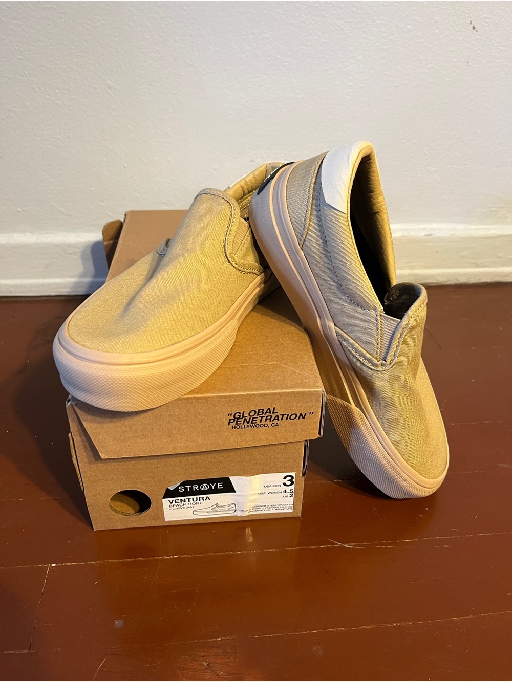 Straye Ventura Slip-On Sneakers in Beach Bone